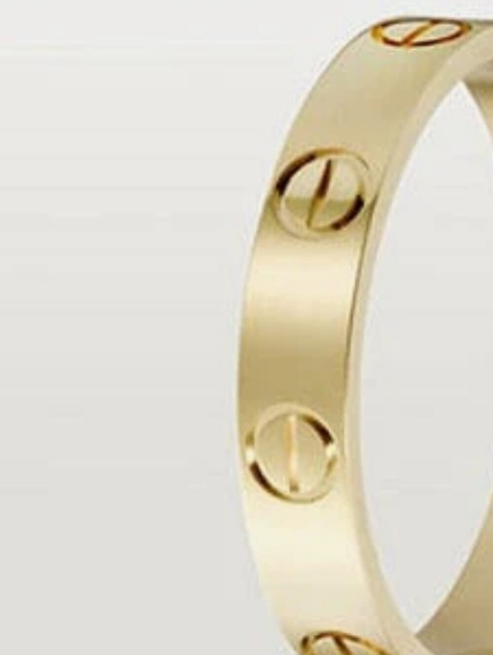 Steel Gold Tone Accent Love Ring Band Model 6